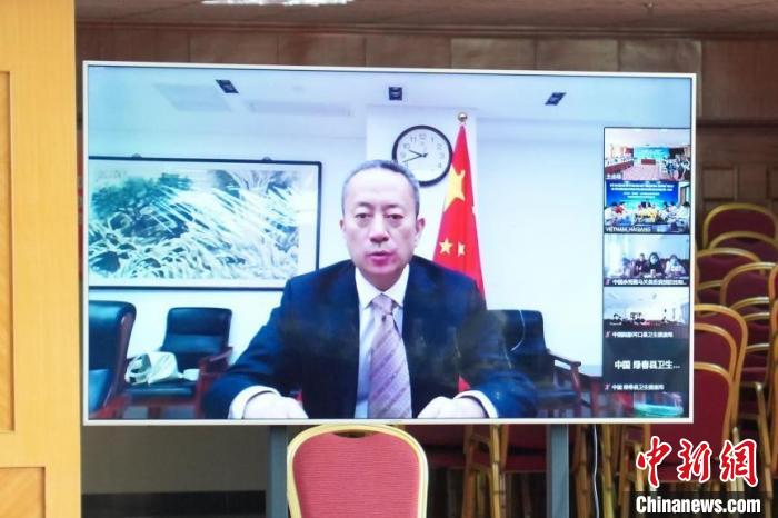图为中国国家卫生健康委国际合作司副司长何炤华致辞。 云南省人口和卫生健康宣传教育中心 供图 图为中国国家卫生健康委国际合作司副司长何炤华致辞。 云南省人口和卫生健康宣传教育中心 供图